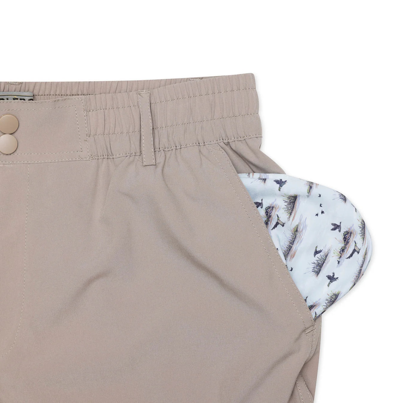 Cobblestone Khaki 7” Burlebo Everyday Shorts With Duck Hunt Pocket