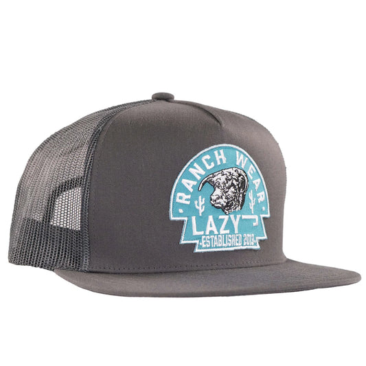 LAZY J RANCH GREY
TURQUOISE ARROWHEAD
CLASSIC FIVE PANEL
TRUCKER HAT
