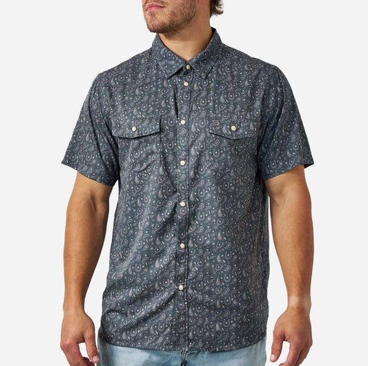 Paisley Spurs Burlebo Western Performance Shirt with Pearl Snaps Fl/ Tx