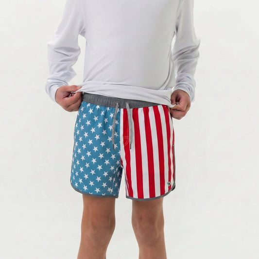 Youth Throwback USA Burlebo Swim Trunks