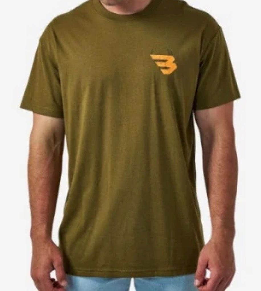 Men's Burlebo Hunter Green
Deer Flying B Logo Short Sleeve Tee Fl/ Tx SST-DRFB-HNTG