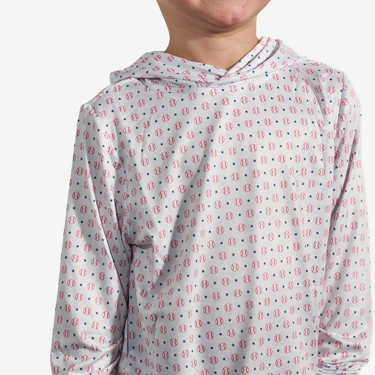Baseball Youth Burlebo Performance Hoodie with UPF 50 Sun Protection