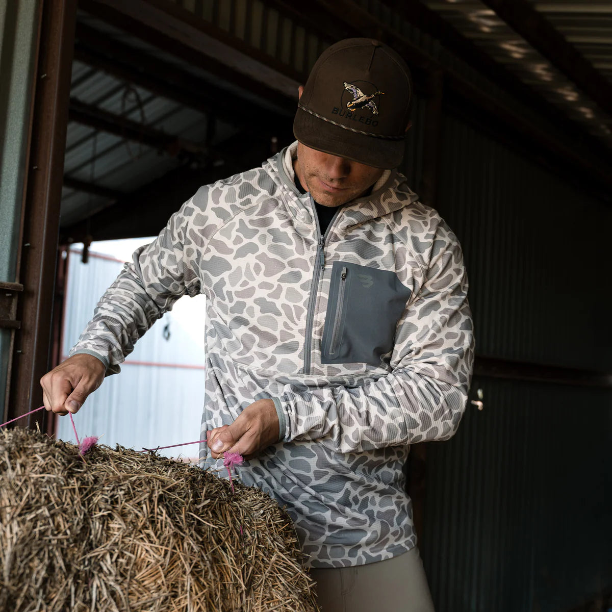 Blaze Tech Quarter Zip Classic Deer Camo Jacket