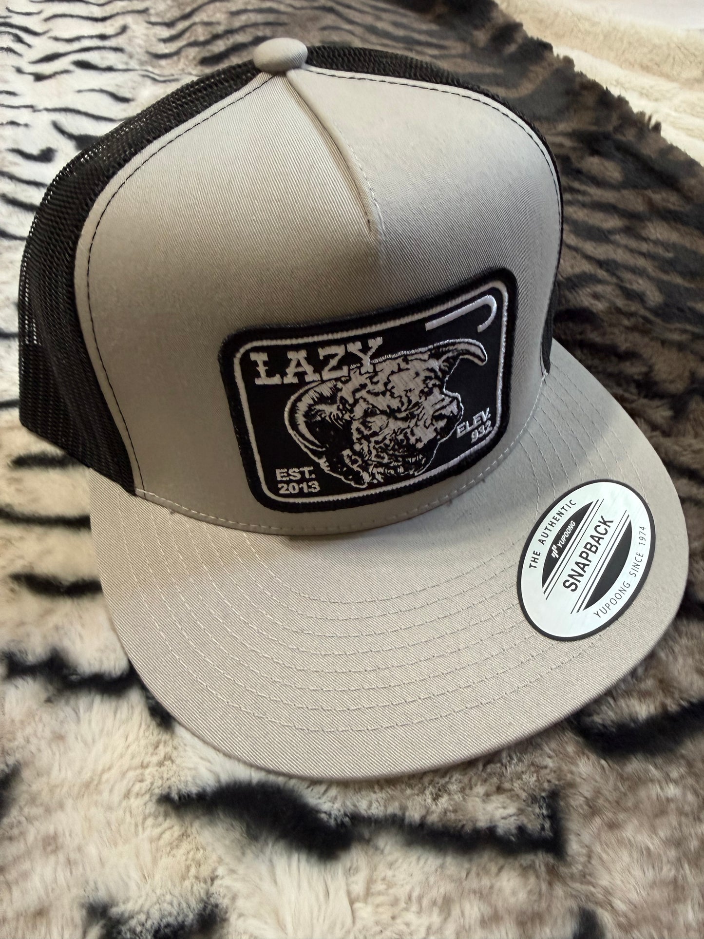 Lazy J Ranchwear Black Elevation Classic Five Panel Trucker Hat