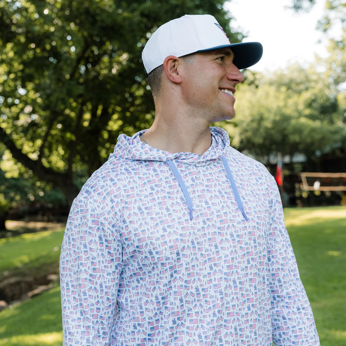 Old Glory Performance Hoodie with UPF 50 Protection Burlebo
Fl/Tx