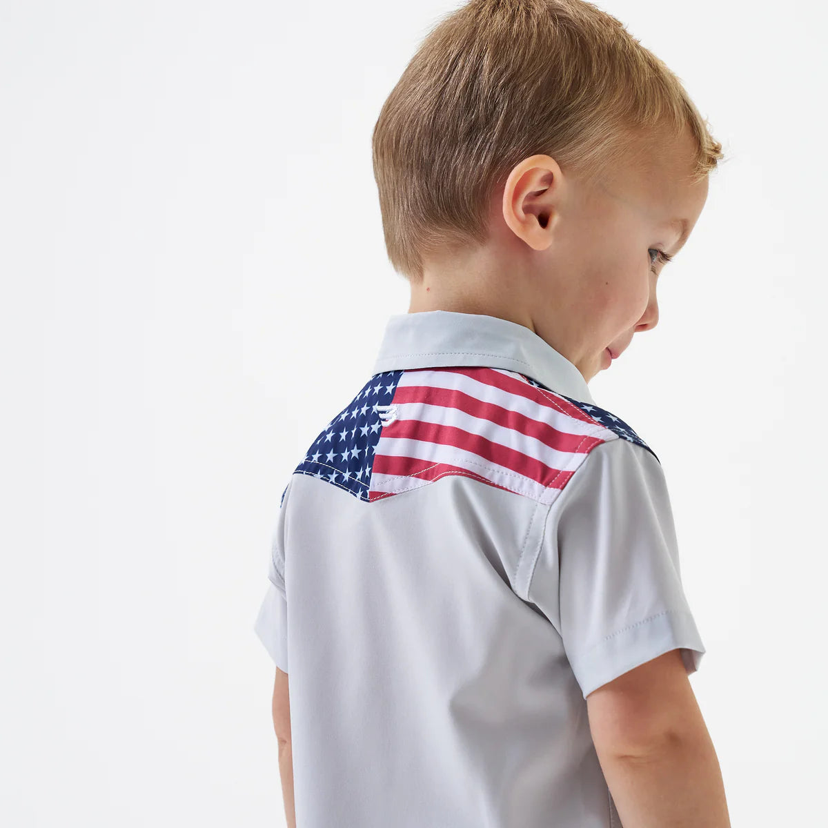 Youth Performance Western Shirt - Burlebo All American Fl/ Tx