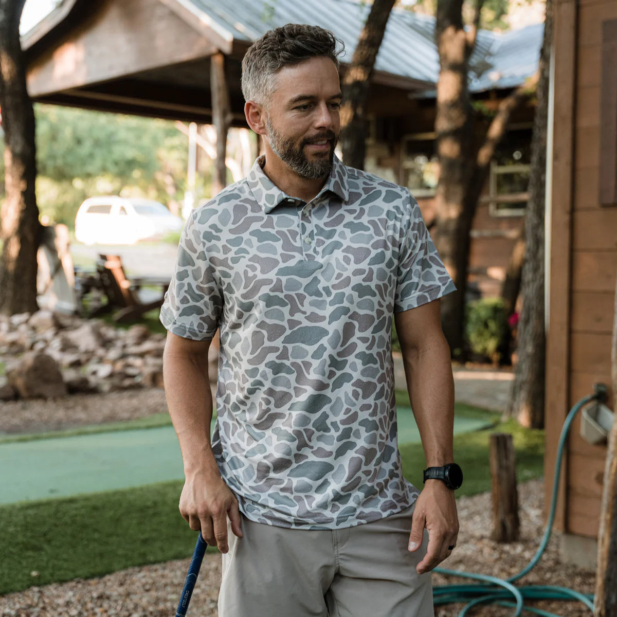 Classics Deer Camo Burlebo Performance Polo