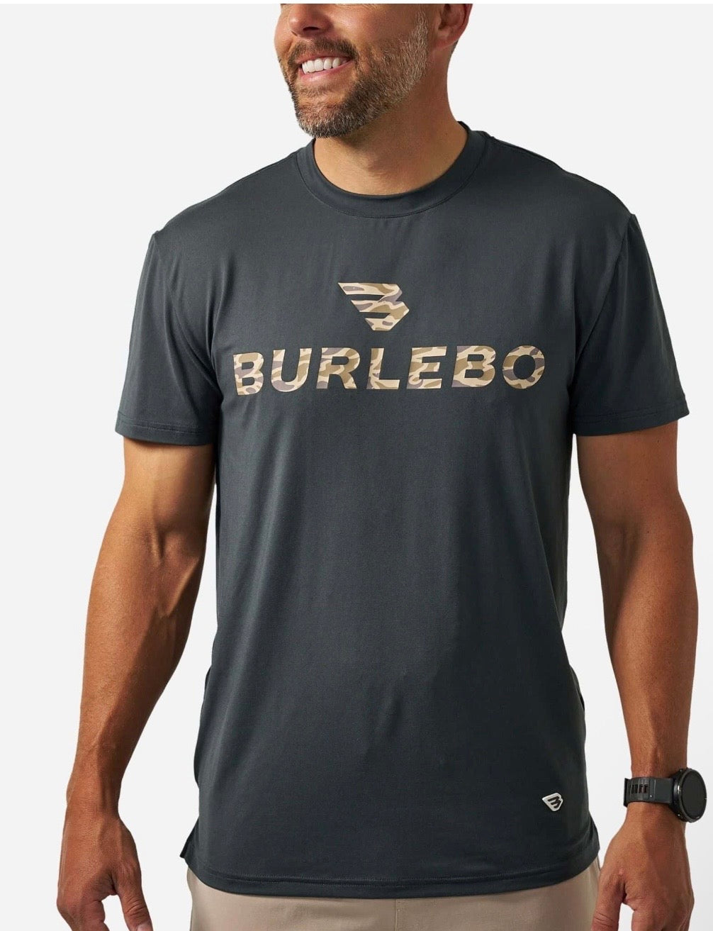 Gun Metal Grey & Gauge Camo Flying B Go To Tee Burlebo Fl/ Tx