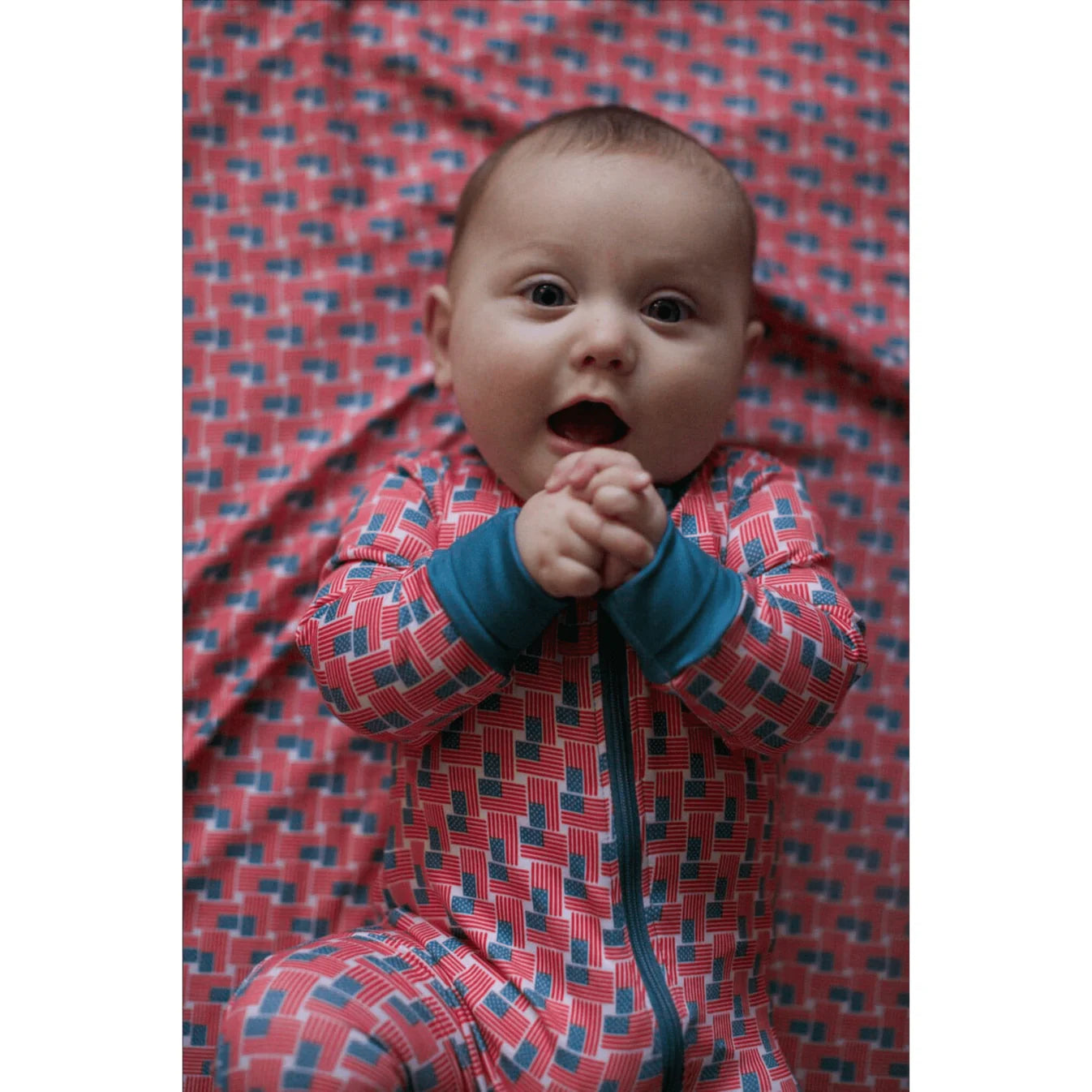 American Flag Burlebo Baby Zip Up