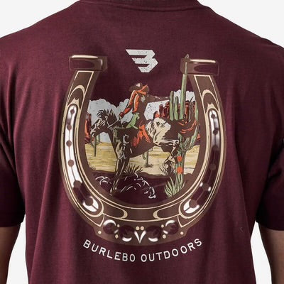Horseshoe Maroon Burlebo Short Sleeve T Shirt