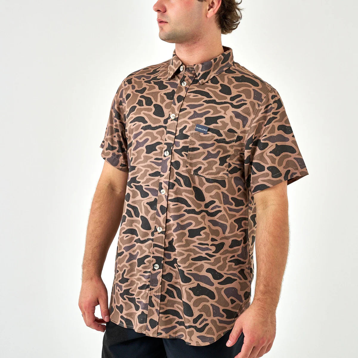 Gauge Camo Performance Button Up Shirt Burlebo FL