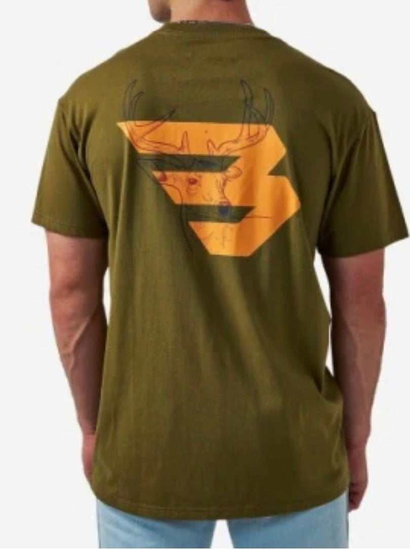Men's Burlebo Hunter Green
Deer Flying B Logo Short Sleeve Tee Fl/ Tx SST-DRFB-HNTG