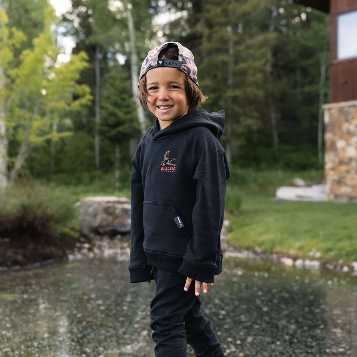 Duck Wild Youth Black Fleece Hoodie