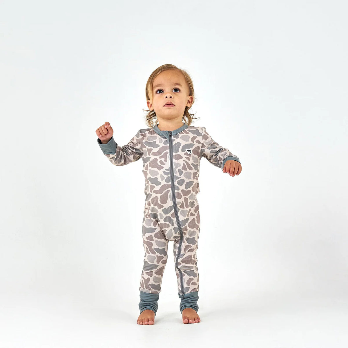 Classic Deer Camo Burlebo Baby Zip Up Fl