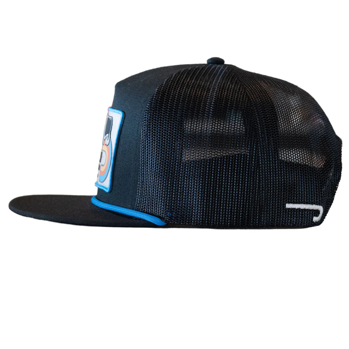 Lazy J Ranch Black Van Horn Classic Rope Trucker Hat