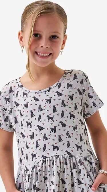 Ducks and Dogs Burlebo Youth Moxie Dress