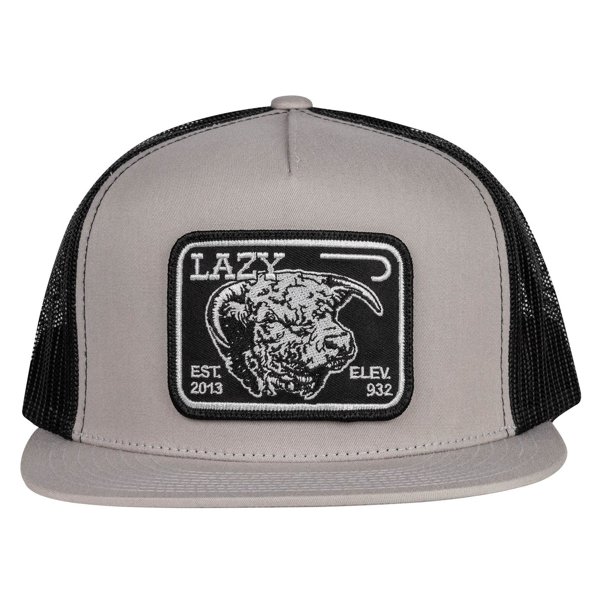 Lazy J Ranch Silver Grey & Black Elevation Classic Five Panel Trucker Hat