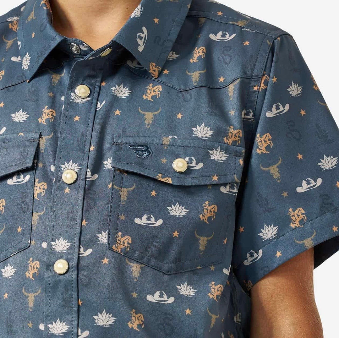 Youth Desert Night Performance Western Shirt FL/TX