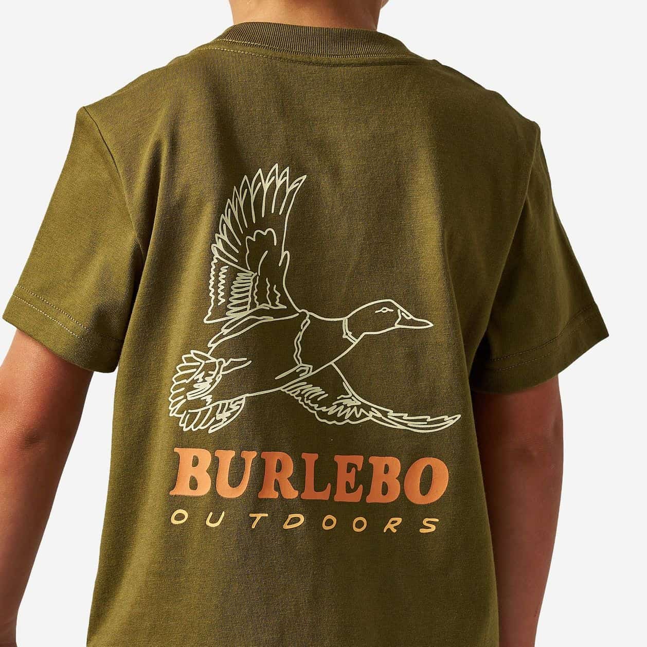 Duck Wild Hunter Green Burlebo Youth Short Sleeve T Shirt