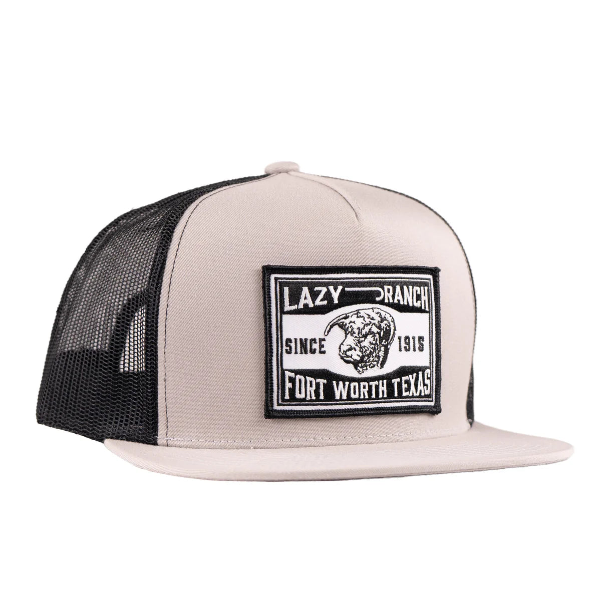 LAZY J RANCH SILVER GREY
& BLACK FORT WORTH
CLASSIC ROPE TRUCKER
HAT