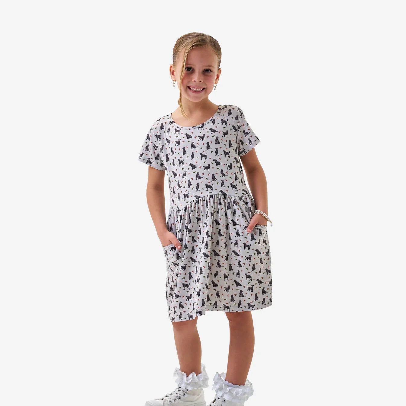 Ducks and Dogs Burlebo Youth Moxie Dress