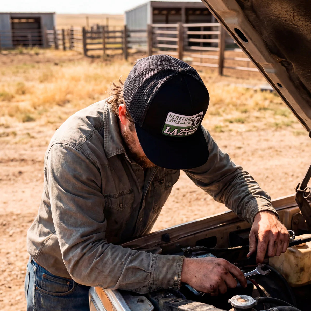 LAZY J RANCH SHAFTER
CLASSIC FIVE PANEL
TRUCKER