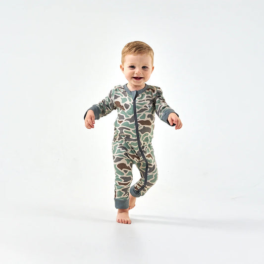 Retro Duck Camo Burlebo Baby Zip Up Fl