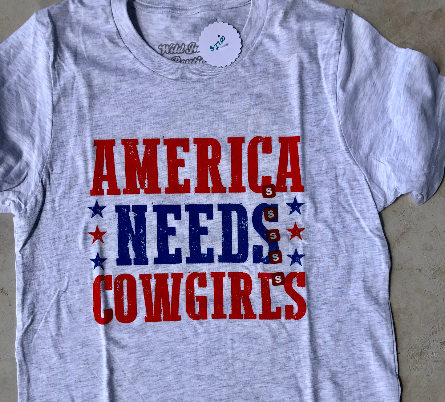 America Needs Cowgirls graphic tee