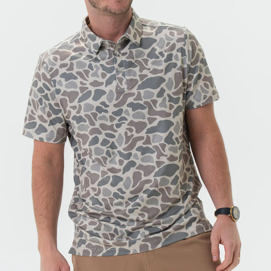 Classics Deer Camo Burlebo Performance Polo