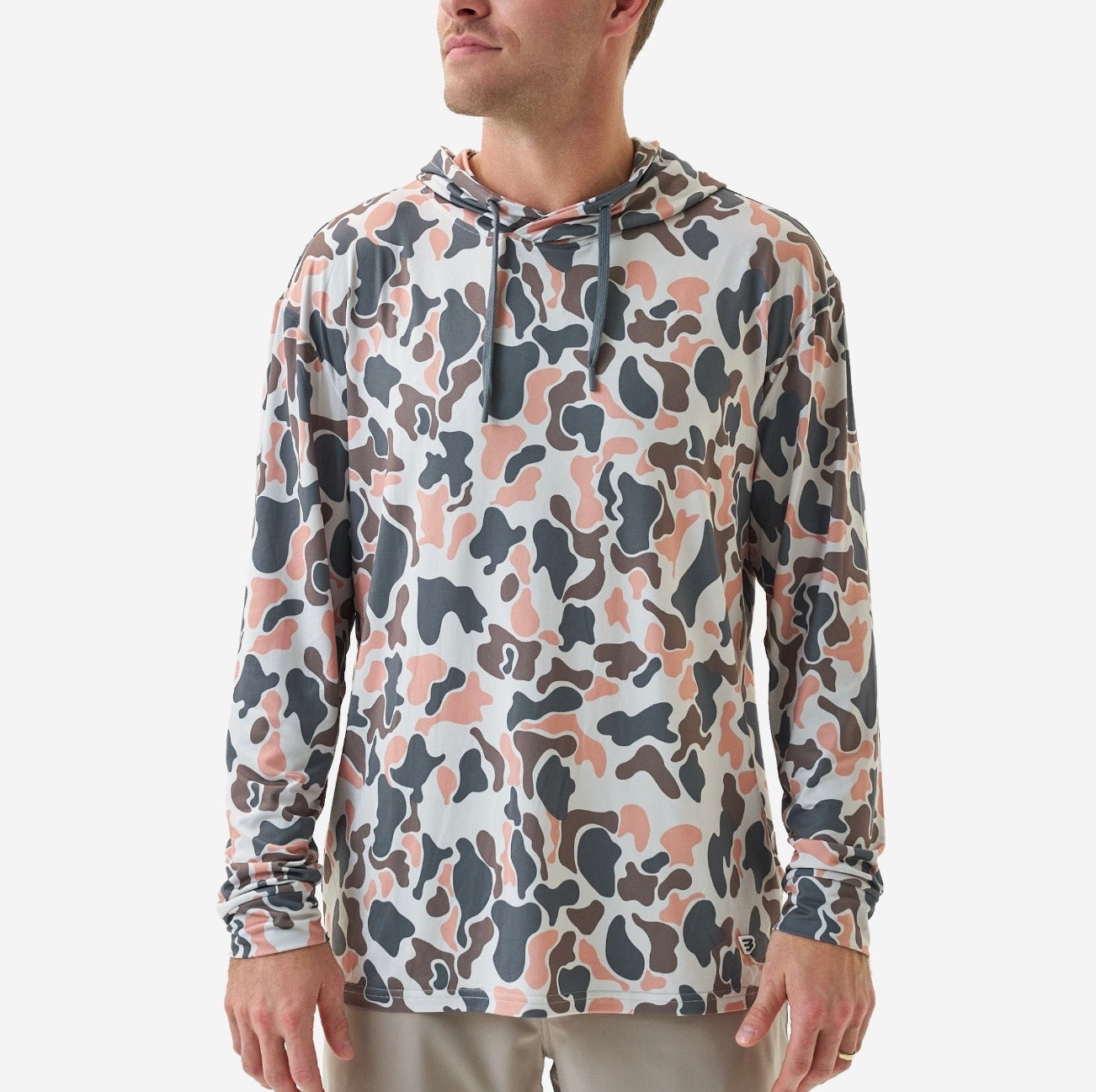 Vintage Camo Performance
Hoodie with UPF 50 Sun Protection Burlebo Fl/Tx