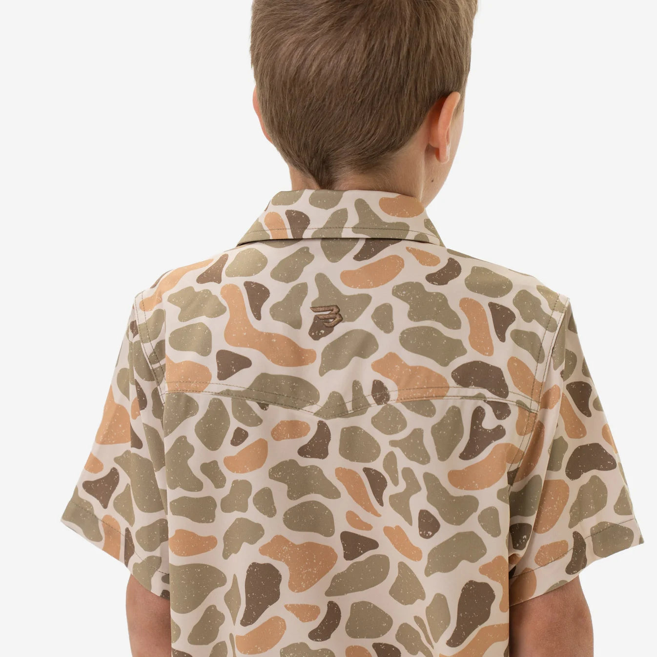 Venado Camo Youth Performance Western Shirt With Pearl Snaps