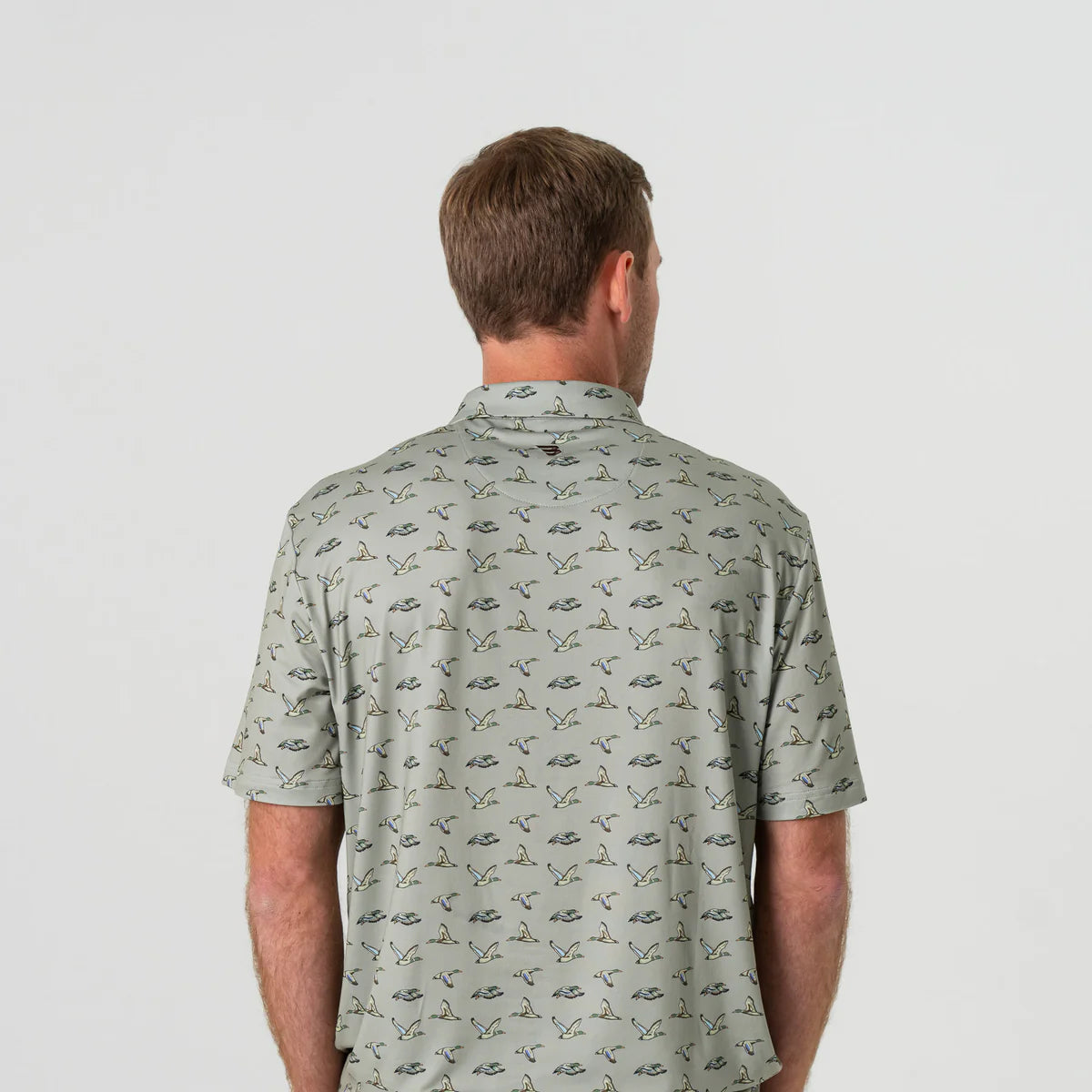 Flying Ducks Green Burlebo Performance Polo Fl/Tx
