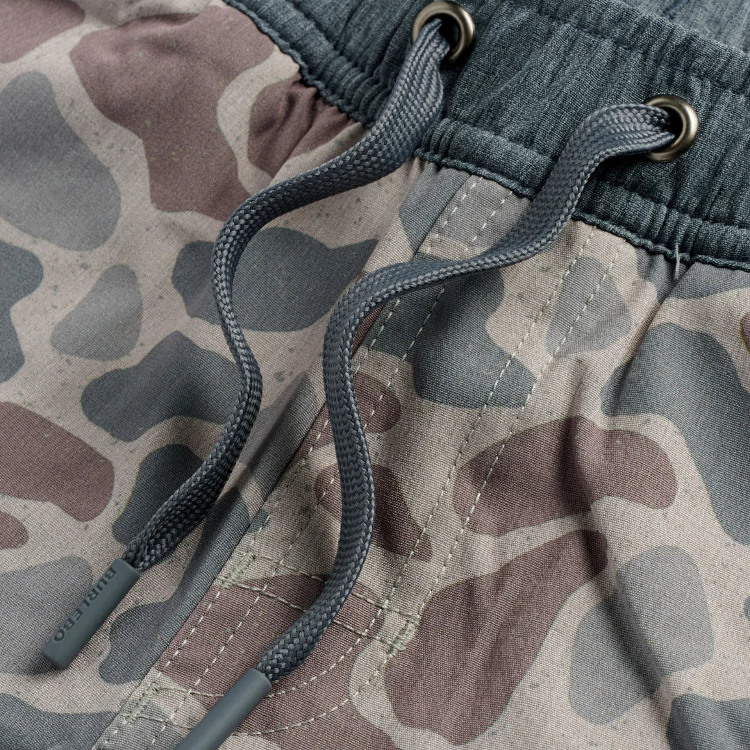 Youth Classic Deer Camo Athletic Shorts with grey Liner and Waist band Fl