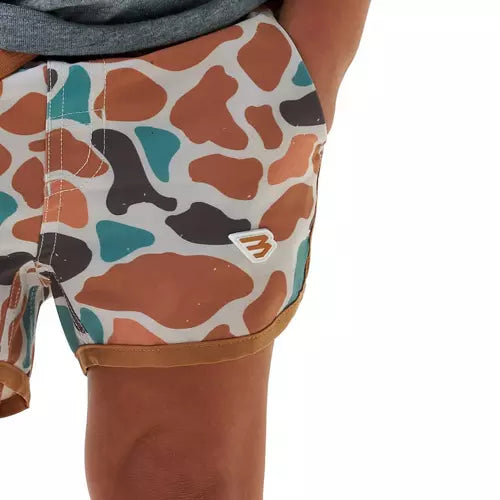 Bayside Camo Burlebo Youth Swim Trunks