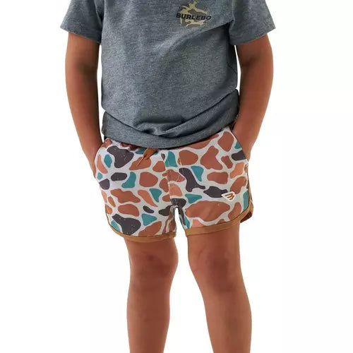 Bayside Camo Burlebo Youth Swim Trunks
