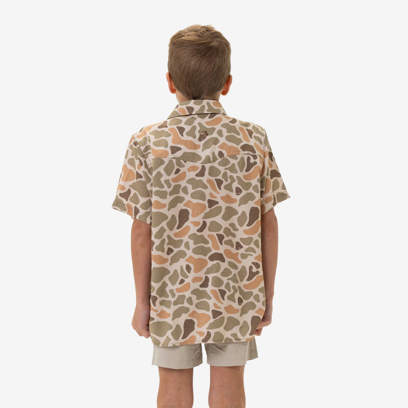 Venado Camo Youth Performance Western Shirt With Pearl Snaps