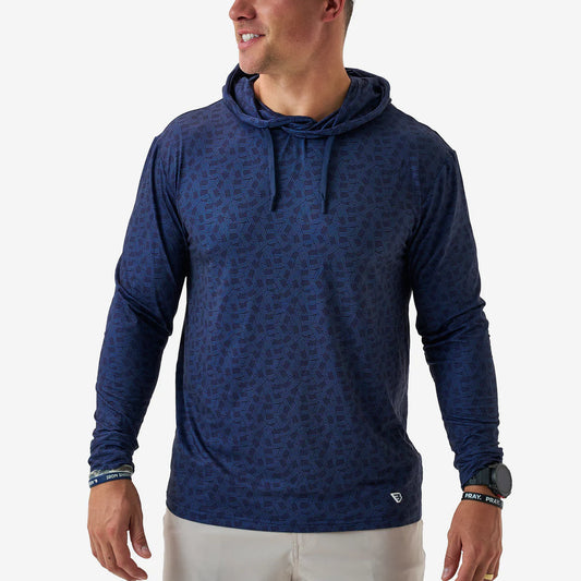 Performance Hoodie - Stars and Stripes - Navy Burlebo Fl/Tx