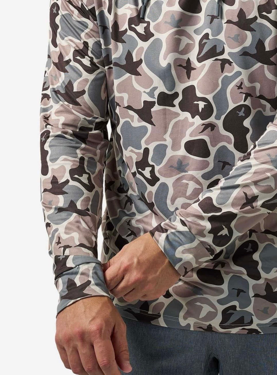 Mallard Mayhem Burlebo Performance Hoodie UPF 50 Sun Protection Fl/Tx