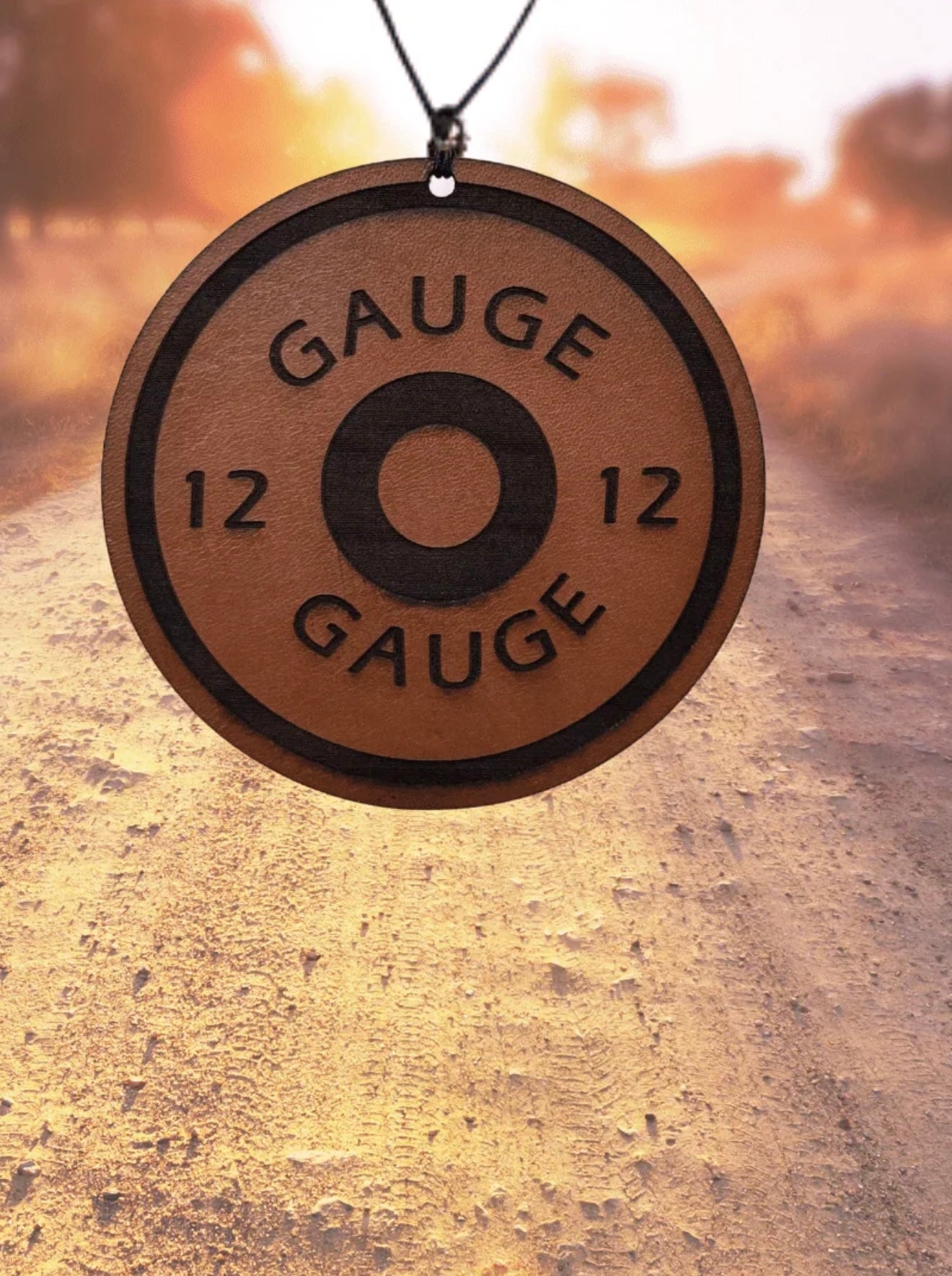 12 Gauge Leather Car Freshie