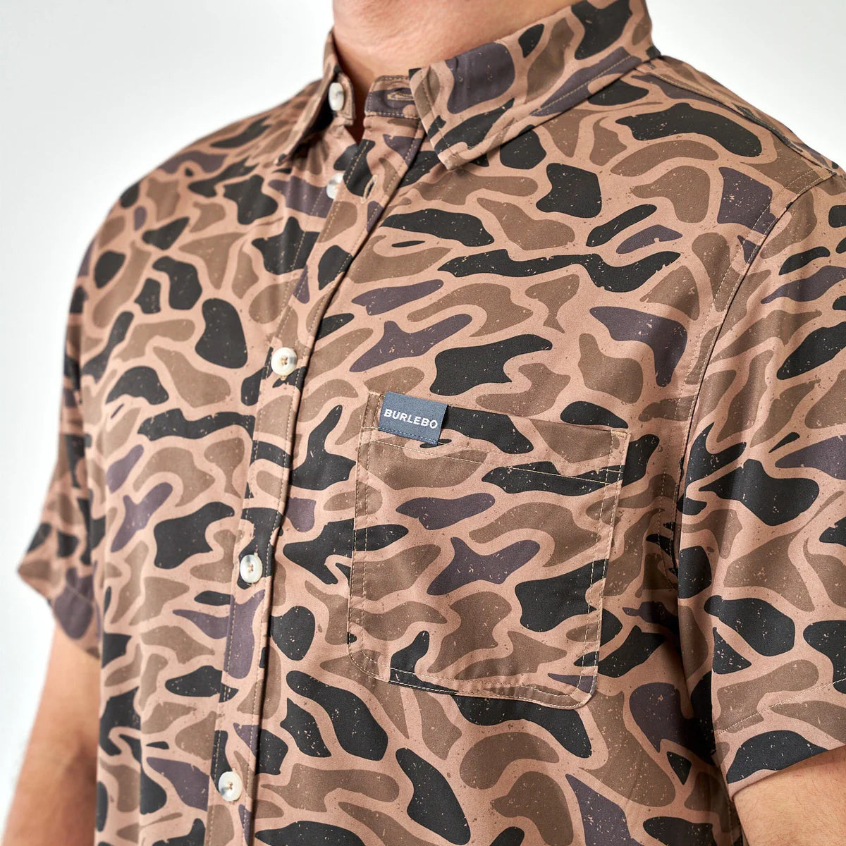 Gauge Camo Performance Button Up Shirt Burlebo FL