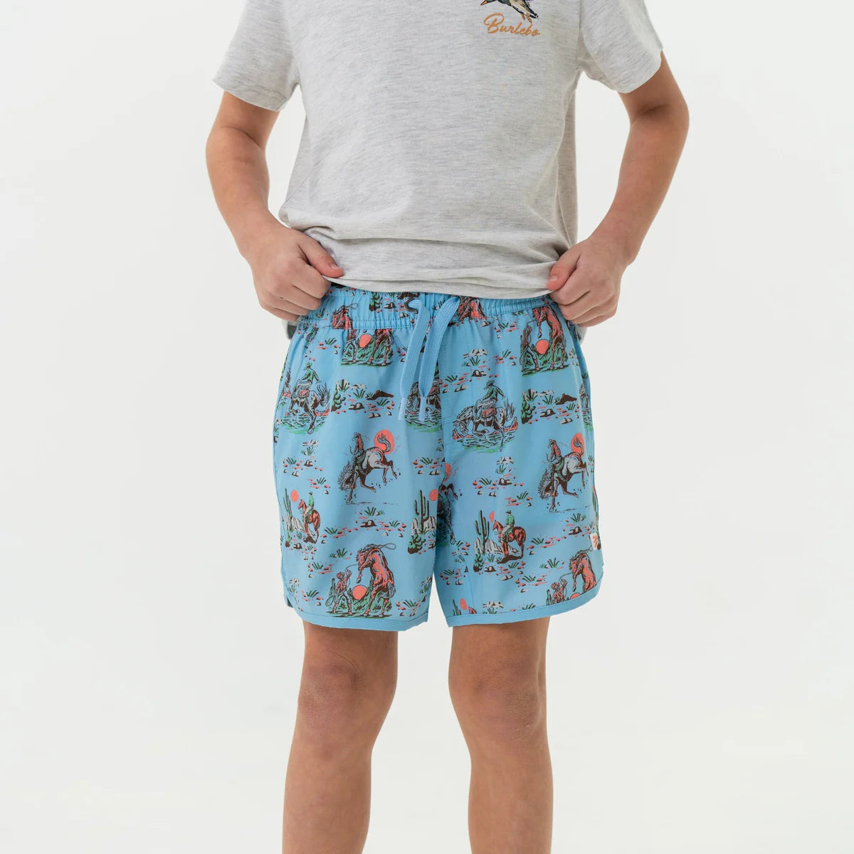 Cowboy Up Youth Swim Trunks Burlebo (Tx)