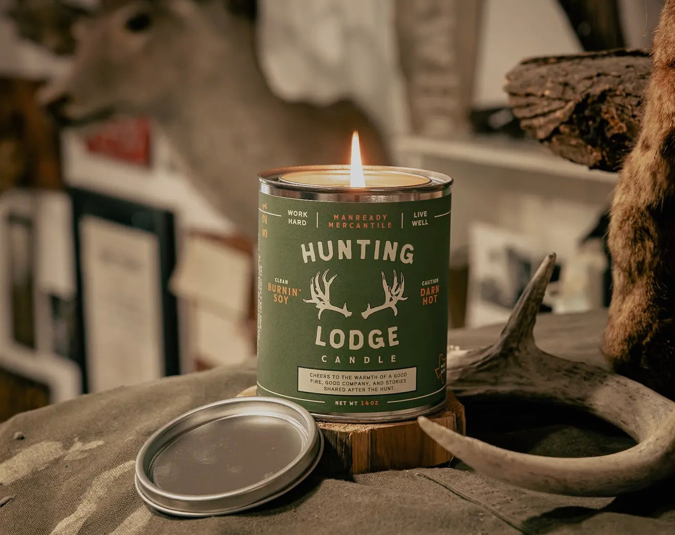 Americana Series Men’s Paint Can Candle 14 Oz (Small town Rodeo, Hunting Lodge, or Gone Fishing)