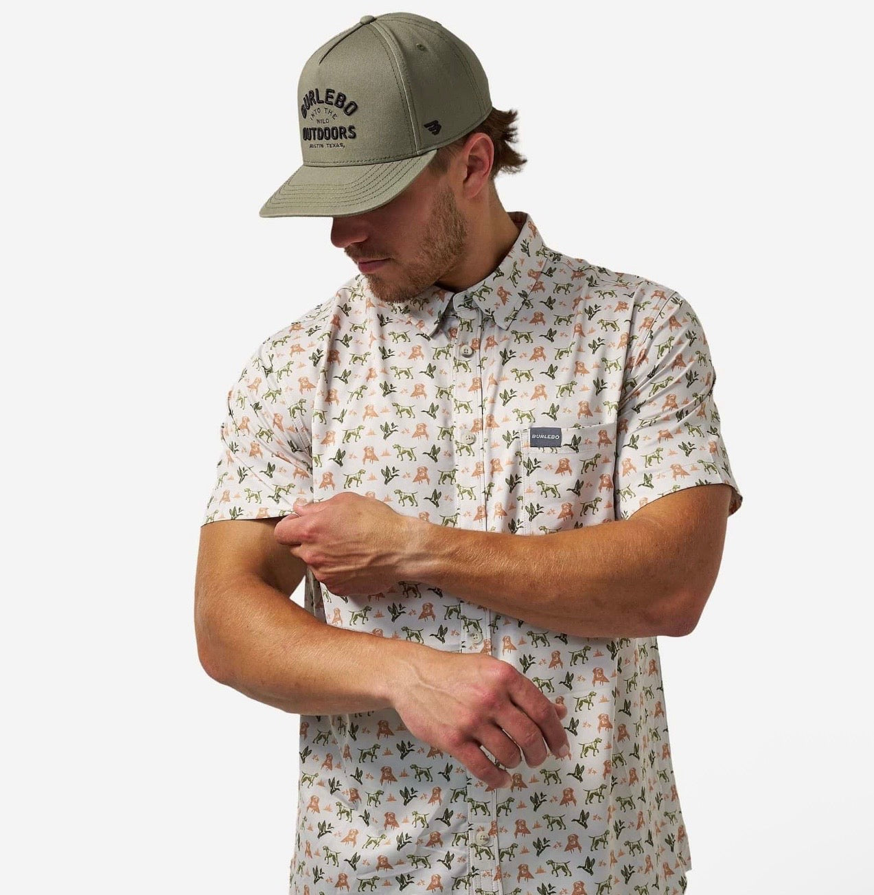 Mallard Duck Dog Performance Button Up Burlebo Fl