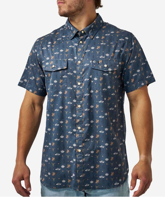 Desert Night Burlebo Performance Western Pearl Snap Shirt Fl/ Tx