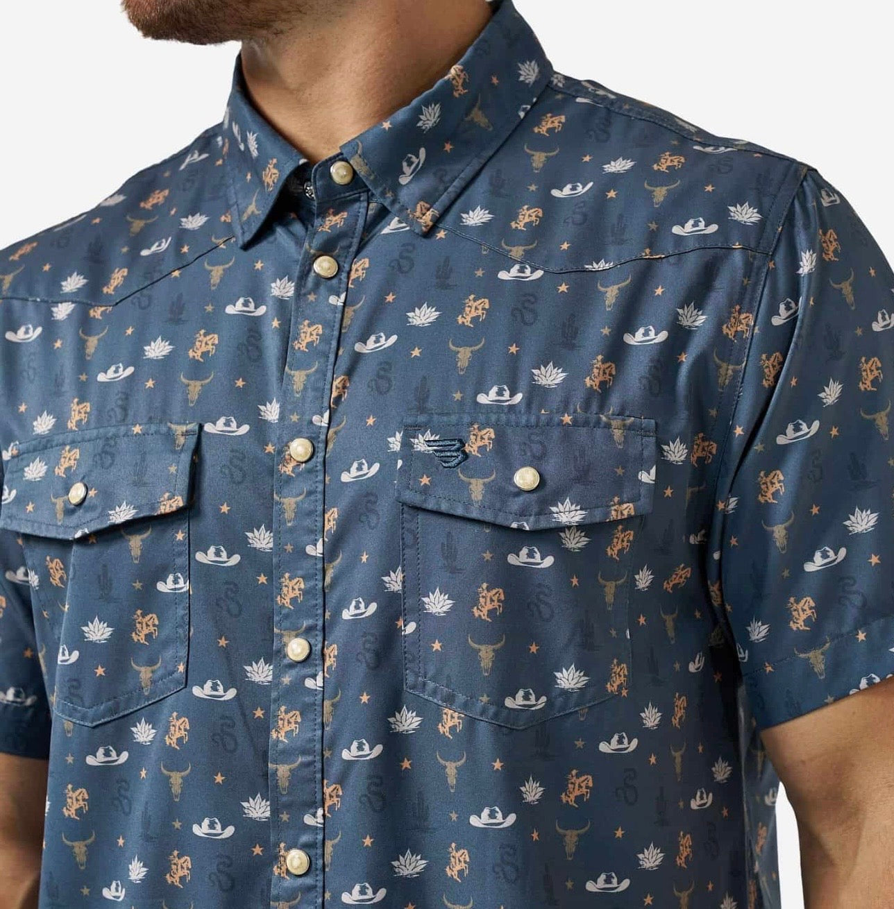 Desert Night Burlebo Performance Western Pearl Snap Shirt Fl/ Tx