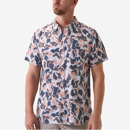 Vintage Camo Performance
Button Up Burlebo Fl/Tx