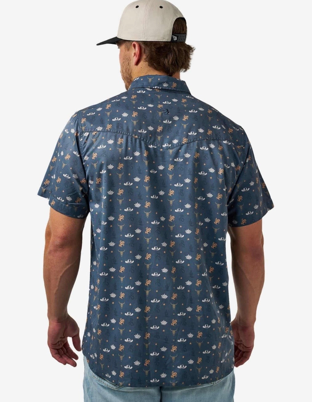 Desert Night Burlebo Performance Western Pearl Snap Shirt Fl/ Tx