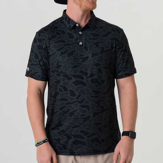 Black Camo Burlebo Performance Polo