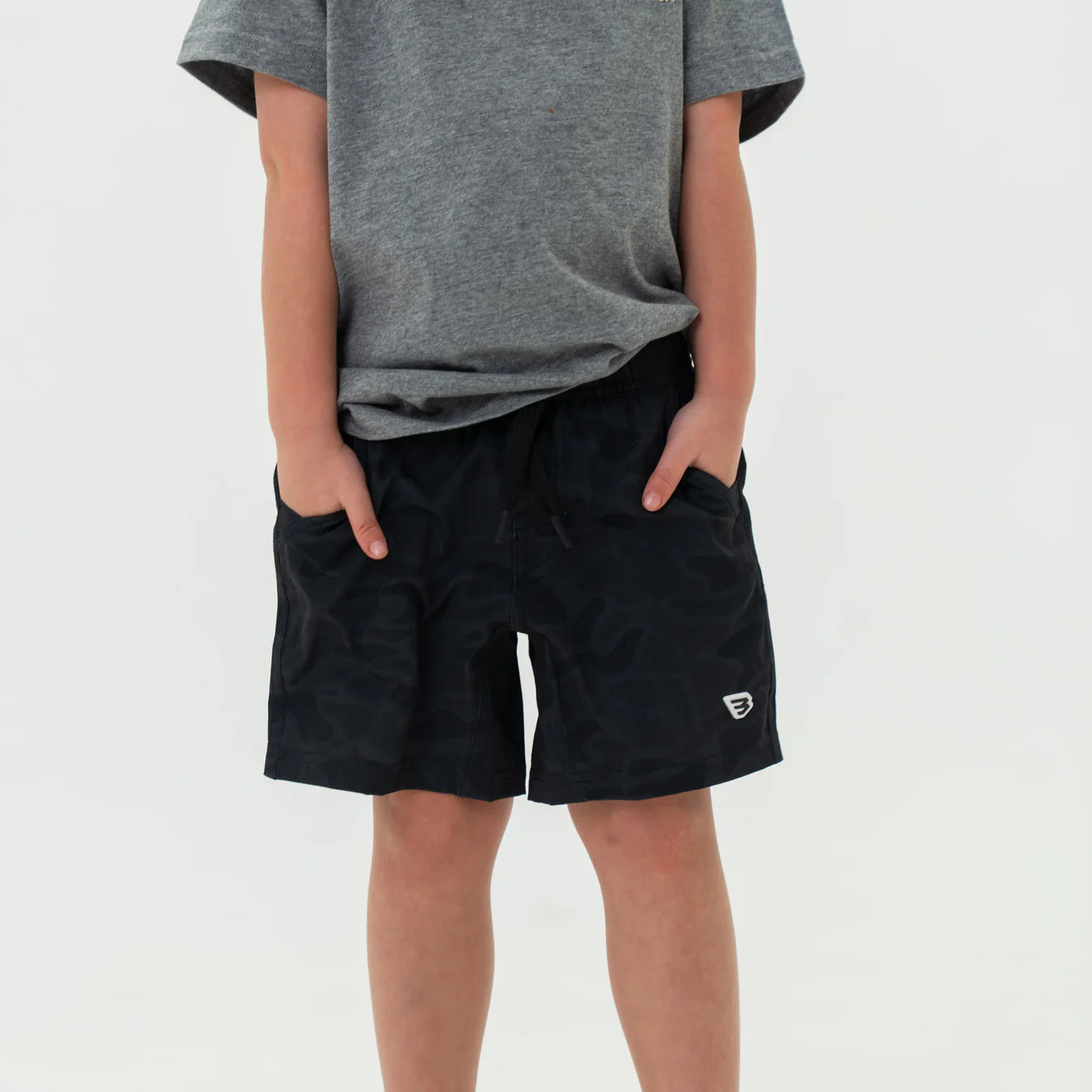 Black Camo Youth Burlebo Athletic Shorts