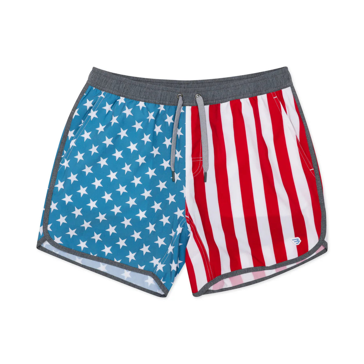 Throwback USA American Flag Burlebo Swim Trunks